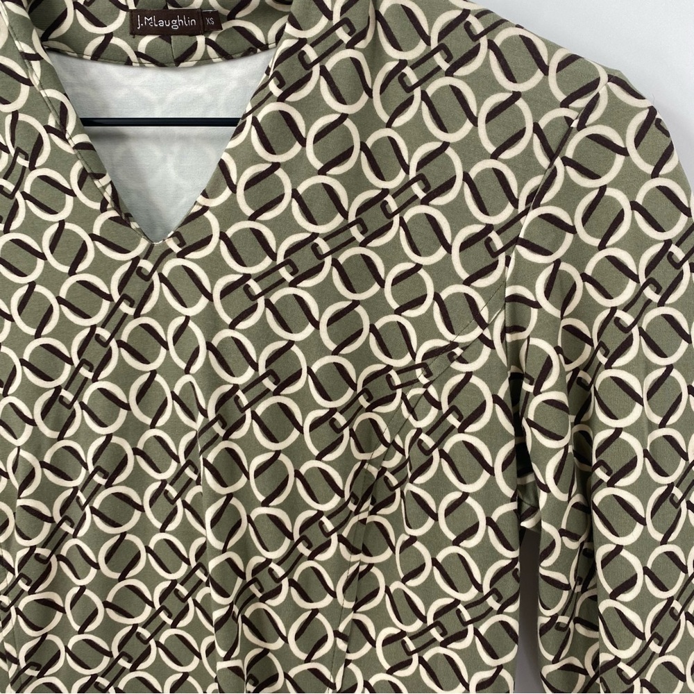 J. McLaughlin Geometric Print Sheath Dress‎ XS - Picture 3 of 6